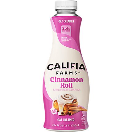 Califia Farms Cinnamon Roll Oat Milk Coffee Creamer - 25.4 Fl. Oz. - Image 1