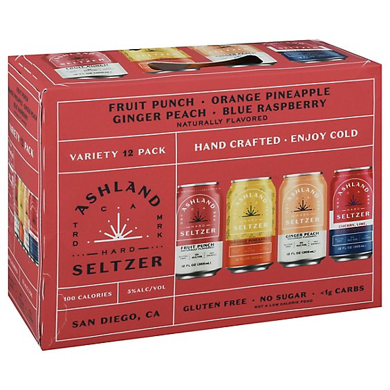 Ashland Hard Seltzer Specialty Pack Cans - 12-12 Fl. Oz.
