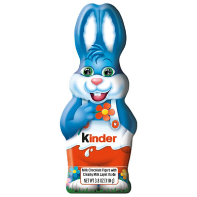 Kinder Hollow Milk Chocolate Bunny with Creamy Milky Layer Inside Easter Basket Stuffer - 3.8 Oz - Image 1