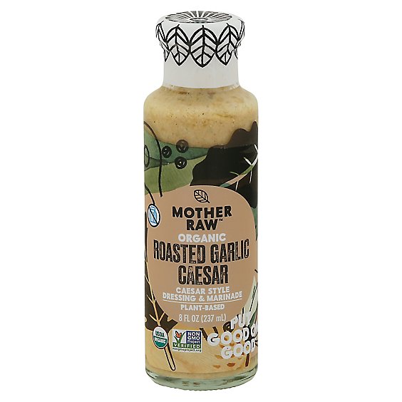 Mother Raw Organic Roasted Garlic Caesar Dressing - 8 Fl. Oz.