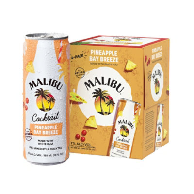 Malibu Pineapple Bay Breeze RTD Multipack - 4-12 Fl. Oz. - Image 1