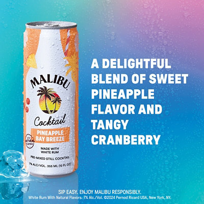 Malibu Pineapple Bay Breeze RTD Multipack - 4-12 Fl. Oz. - Image 4