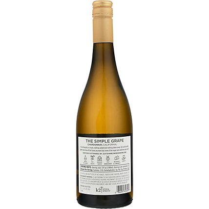 Simple Grape Chardonnay Wine - 750 ML - Image 4