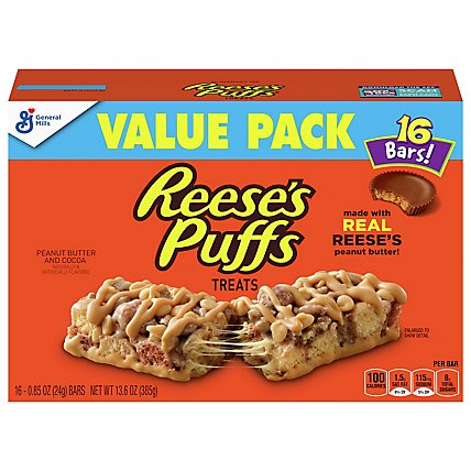 Reese's Puffs Treat Bars 16 Count - 13.6 Oz - Image 2