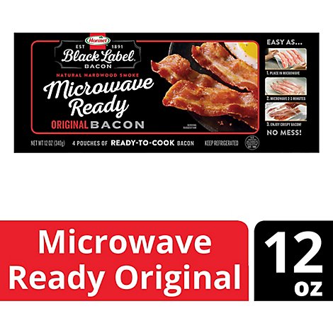Hormel Black Label Bacon Microwave Ready - 12 Oz