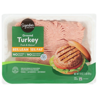 Signature Select 85% Lean 15% Fat Ground Turkey - 16 oz