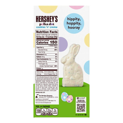 Hersheys Cookies N Creme Polka Dot Bunny Easter Candy Gift Box - 4.25 Oz - Image 2