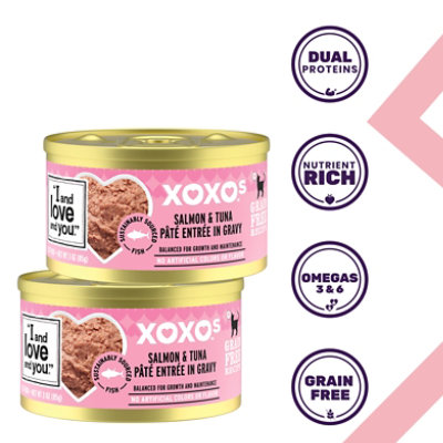 I and love and you XOXOs Salmon & Tuna Pate Wet Cat Food - 3 Oz - Image 4