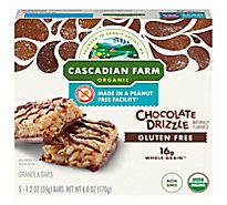 Ascadian Farm Organic Peanut Free Chocolate Drizzle Granola Bars 5 Count - 6 OZ