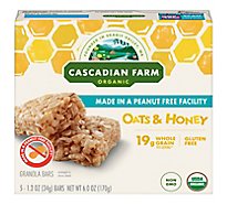 Cascadian Farm Organic Peanut Free Oats & Honey Granola Bars 5 Count - 6 OZ