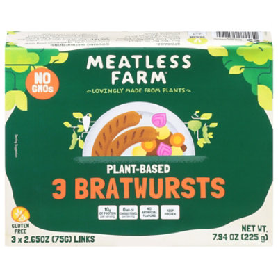 Meatless Farm Plant Based Bratwursts 7.94 Oz Randalls