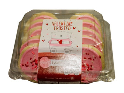 Cookies Sugar Pink Frosted Valentines - 13.5 OZ - Image 1