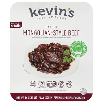 Kevin's Natural Foods Mongolian Style Beef - 16 Oz