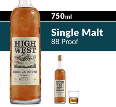 High West Wsky American Single Malt Bottle - 750 ML