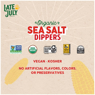 LATE JULY Snacks Multigrain Organic Dippers Sea Salt Tortilla Chips - 7.4 Oz - Image 2