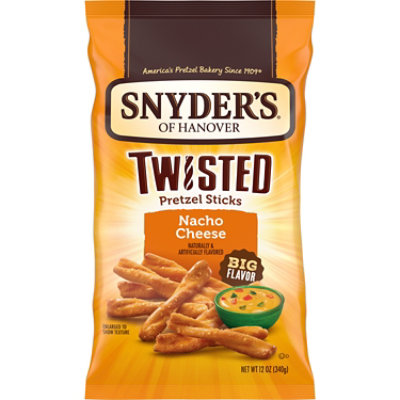 Snyder's of Hanover Nacho Cheese Twisted Pretzel Sticks - 12 Oz