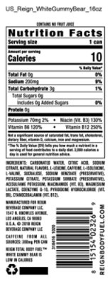 Reign Total Body Fuel White Gummy Bear Fitness & Performance Drink - 4-16 Fl. Oz. - Image 3