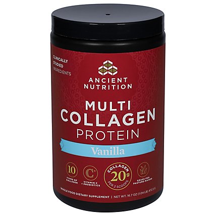 Ancient Nutrition Multi Collagen Protein - Vanilla - 16.7 OZ - Image 1