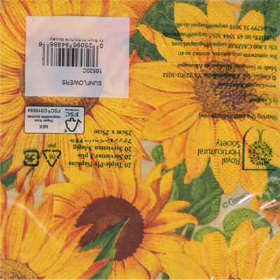 Caspari Cocktail Npkn Sunflowers - 20 CT - Image 4