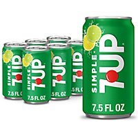 7UP Simple Lemon Lime Soda Mini Cans - 6-7.5 Fl. Oz. - Image 1