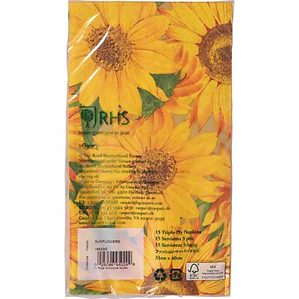 Caspari Guest Towel Sunflowers - 15 CT - Image 4