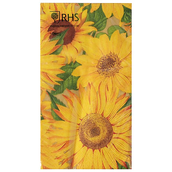 Caspari Guest Towel Sunflowers - 15 CT