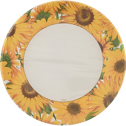 Caspari Dinner Plate Sunflowers - 8 CT - Image 2