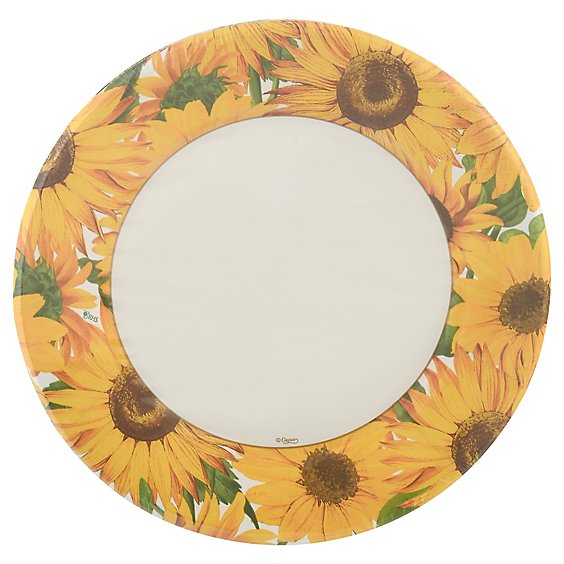 Caspari Dinner Plate Sunflowers - 8 CT