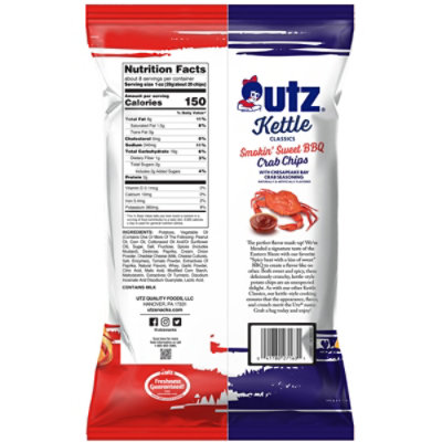 Utz Kettle Smkn Sweet Crab Chips 7.5 Oz. - 7.5 OZ - Image 6