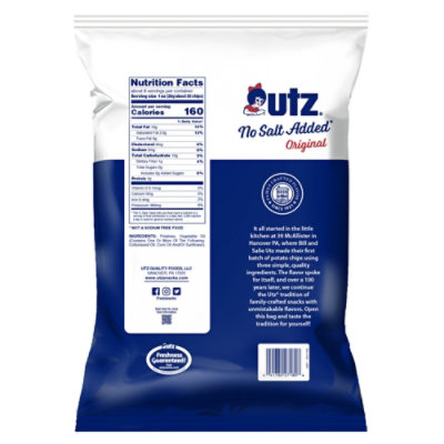 Utz No Salt Chips - 7.75 OZ - Image 6