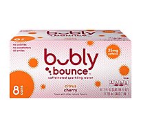 Bubly Bounce Caffeinated Sparkling Water Citrus Cherry 12 Fl Oz 8 Count - 96 FZ