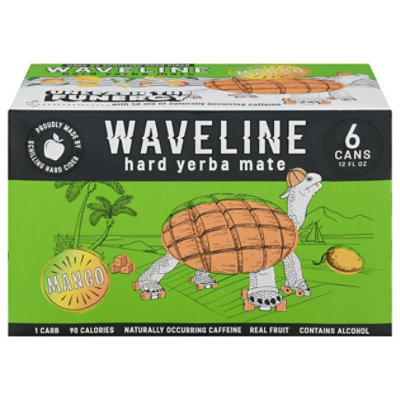 Waveline Mango Hard Yerba Mate Plus Caffeine In Cans - 6-12 Fl. Oz. - Image 3
