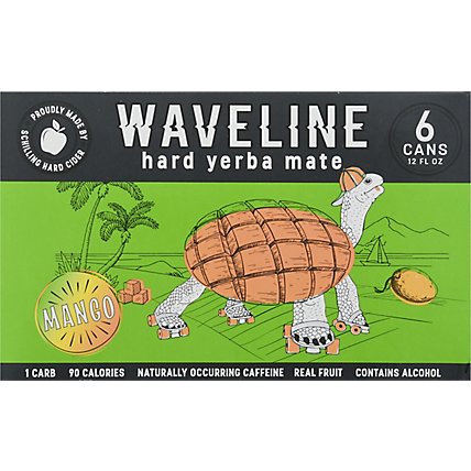 Waveline Mango Hard Yerba Mate Plus Caffeine In Cans - 6-12 Fl. Oz. - Image 6