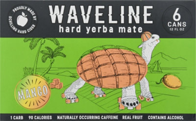 Waveline Mango Hard Yerba Mate Plus Caffeine In Cans - 6-12 Fl. Oz. - Image 6