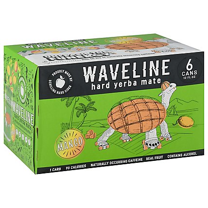 Waveline Mango Hard Yerba Mate Plus Caffeine In Cans - 6-12 Fl. Oz. - Image 1