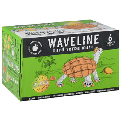 Waveline Mango Hard Yerba Mate Plus Caffeine In Cans - 6-12 Fl. Oz.