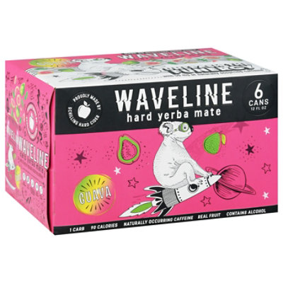 Waveline Guava Hard Yerba Mate Plus Caffeine Case In Can - 6-12 Fl. Oz.