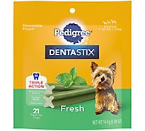 Pedigree Dentastix Fresh Flavor Toy Small Dog Dental Treats - 21 Count