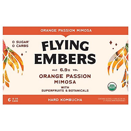Flying Embers Mimosa Hard Kombucha In Cans - 6-12 Fl. Oz. - Image 3