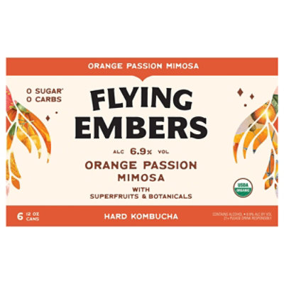 Flying Embers Mimosa Hard Kombucha In Cans - 6-12 Fl. Oz. - Image 3