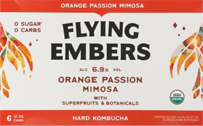 Flying Embers Mimosa Hard Kombucha In Cans - 6-12 Fl. Oz. - Image 6