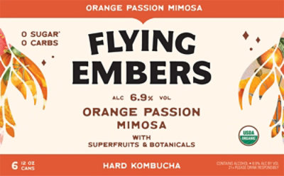 Flying Embers Mimosa Hard Kombucha In Cans - 6-12 Fl. Oz. - Image 2