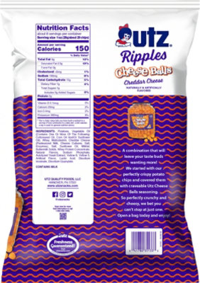 Utz Ripple Cheese Balls Flavored Chips - 7.75 OZ - Image 6