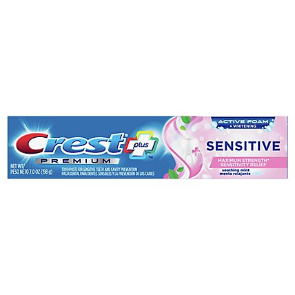 Crest Premium Plus Sensitive Toothpaste Soothing Mint Flavor 7.0 Oz - 7 OZ - Image 1