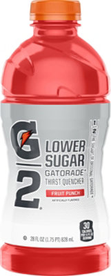 Gatorade G2 Lower Sugar Thirst Quencher Fruit Punch Artificially Flavored Bottle - 28 FZ - Image 6