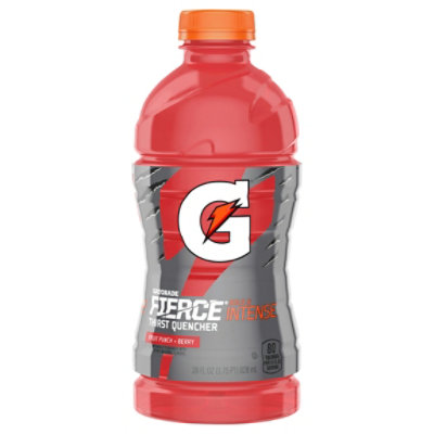 Gatorade Fierce Fruit Punch Berry Thirst Quencher Plastic Bottle - 28 FZ