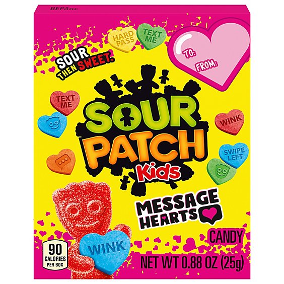 Sour Patch Kids Message Hearts - 3.5 Oz