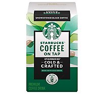 Starbucks Cold & Crafted Coffee Drink On Tap Unsweetened - 72 FZ