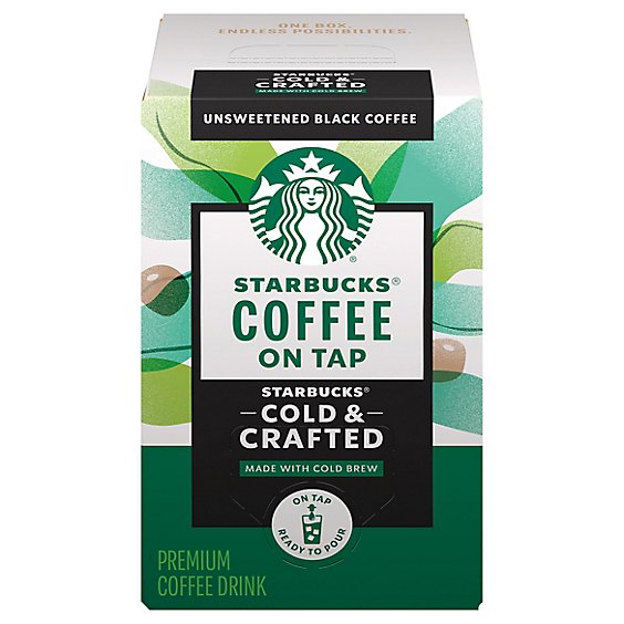 Starbucks Cold & Crafted Coffee Drink On Tap Unsweetened - 72 FZ