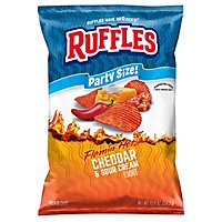 Ruffles Potato Chips Flamin' Hot Cheddar & Sour Cream - 12.5 OZ - Image 2